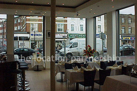 Contemporary, bright and airy Indian restaurant.