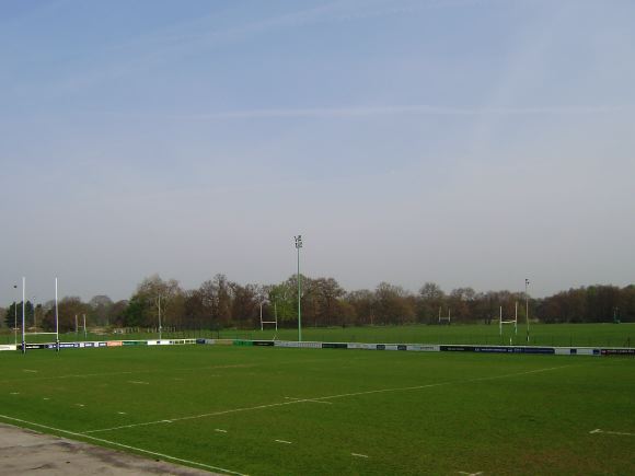 Sports Club with rugby pitches, clubhouse, turnstiles, canteen and members' bar.