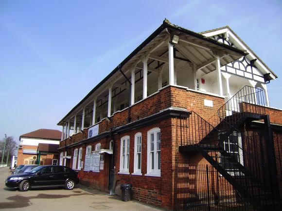 Sports Club with rugby pitches, clubhouse, turnstiles, canteen and members' bar.
