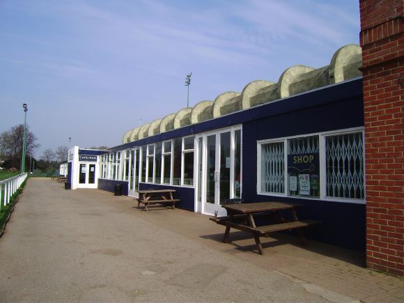 Sports Club with rugby pitches, clubhouse, turnstiles, canteen and members' bar.