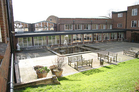 Quad/courtyard in school in SW London