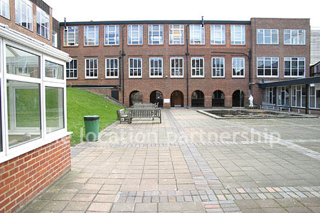 Quad/courtyard in school in SW London