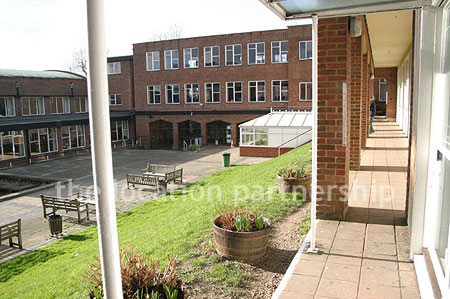 Quad/courtyard in school in SW London