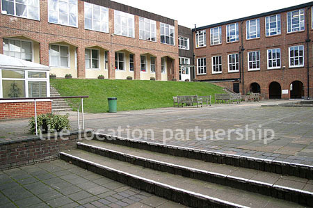 Quad/courtyard in school in SW London