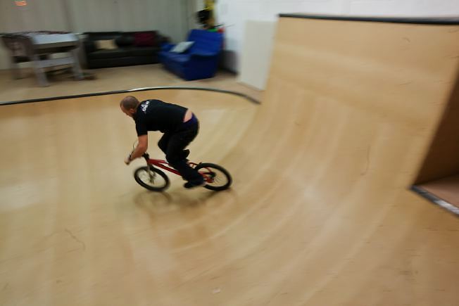 Very colourful, fun location with various rooms including a skate park, a recording studio and a games' room.