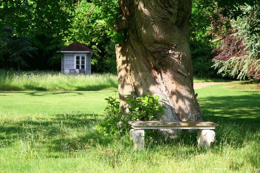 Lovely country house garden looking over a ha-ha at the surrounding countryside, within about 1 hour of Central London and easily accessible by the M4 or M40