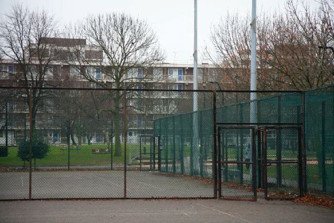 Urban tennis courts.