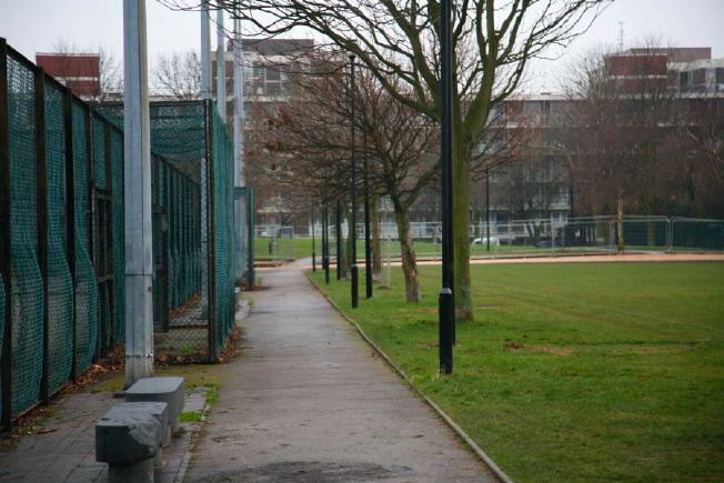 Urban tennis courts.