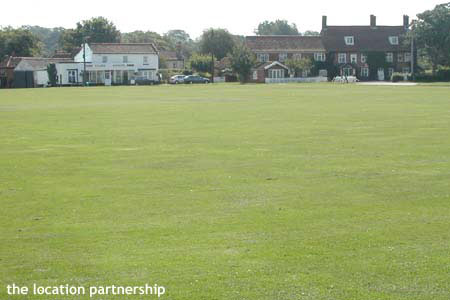 Village and village green in Norfolk