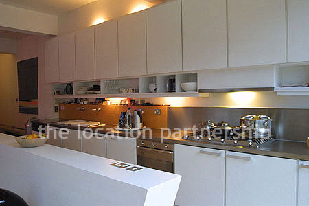 Kitchen in modern apartment in central London