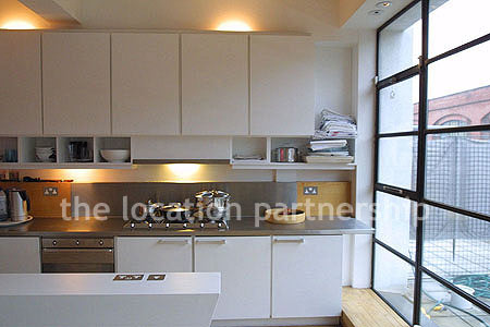 Kitchen in modern apartment in central London