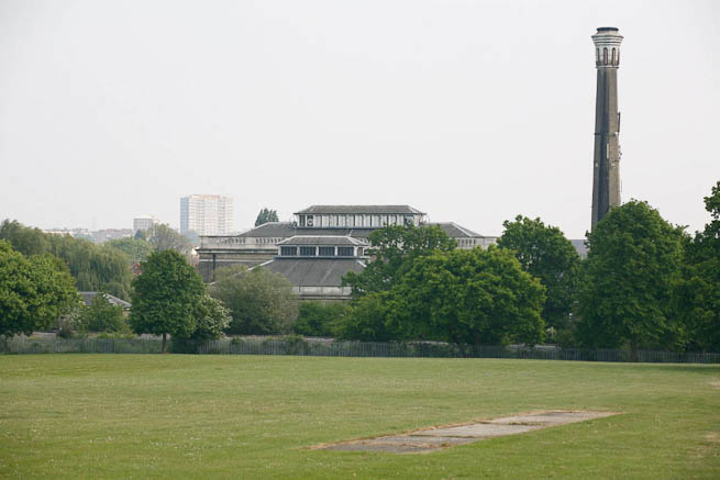 Large open recreation ground with great urban backdrops