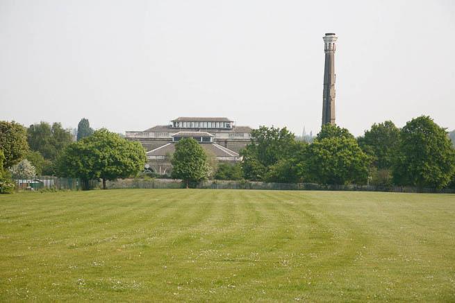Large open recreation ground with great urban backdrops