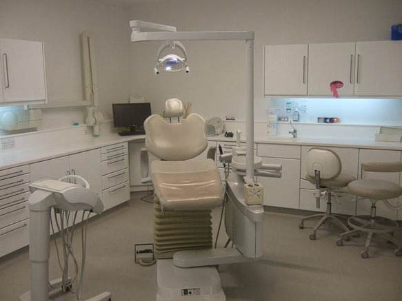 Modern style dentistry practice with large reception area