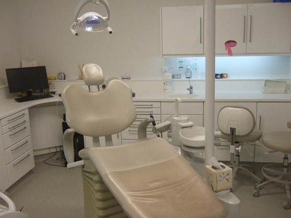 Modern style dentistry practice with large reception area