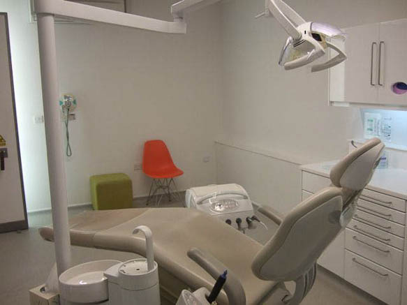 Modern style dentistry practice with large reception area