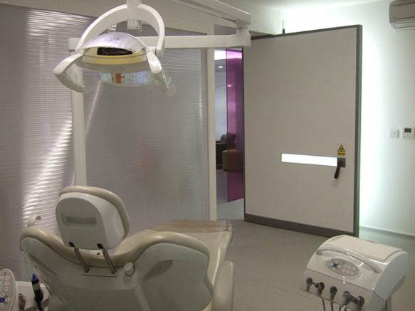 Modern style dentistry practice with large reception area