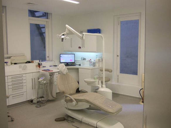 Modern style dentistry practice with large reception area