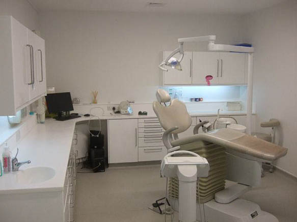 Modern style dentistry practice with large reception area