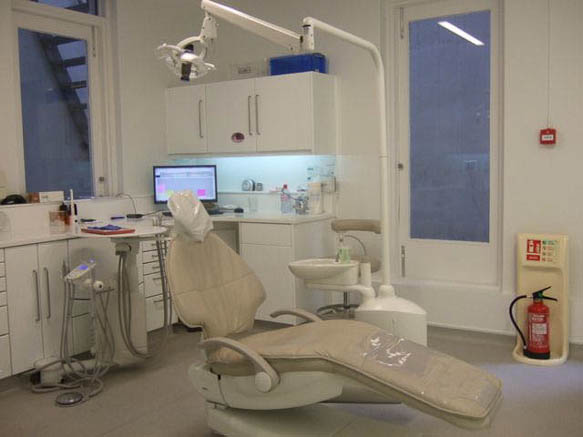 Modern style dentistry practice with large reception area