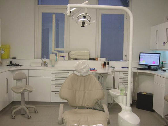 Modern style dentistry practice with large reception area