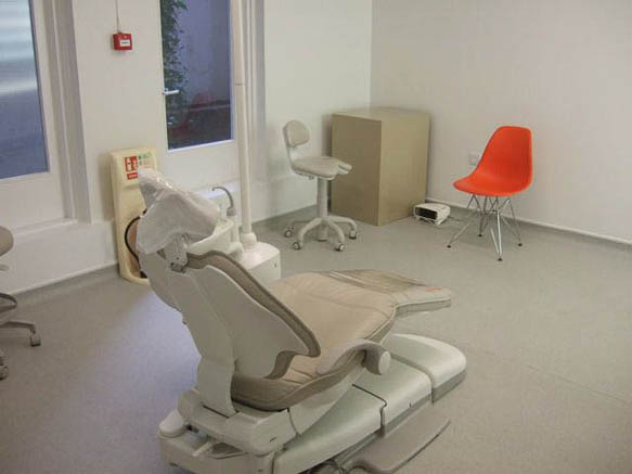Modern style dentistry practice with large reception area