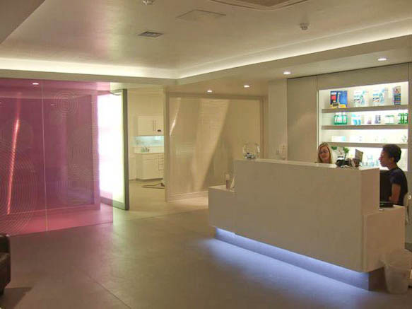 Modern style dentistry practice with large reception area