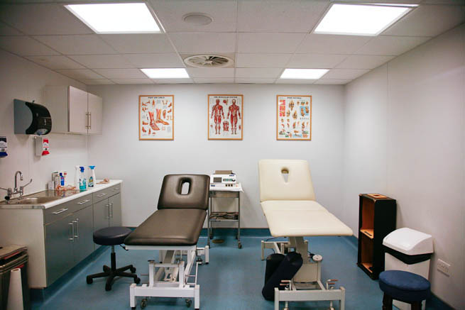 Medical room used by sport club.