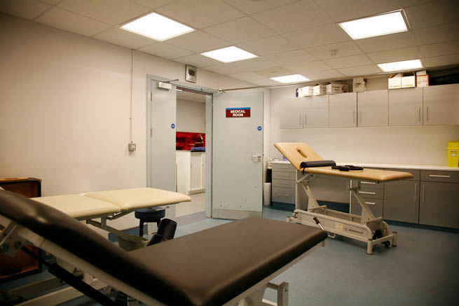 Medical room used by sport club.