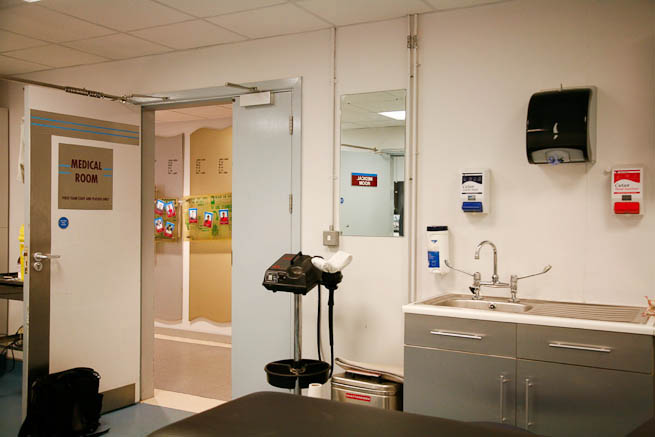 Medical room used by sport club.