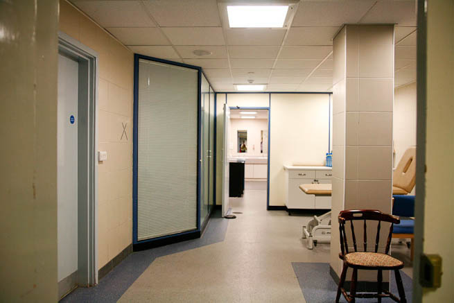 Medical room used by sport club.