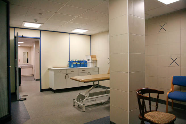 Medical room used by sport club.