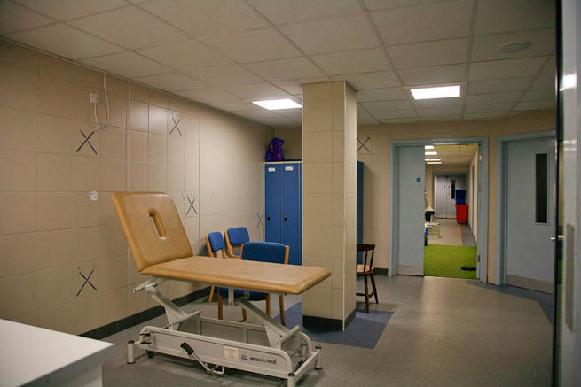 Medical room used by sport club.