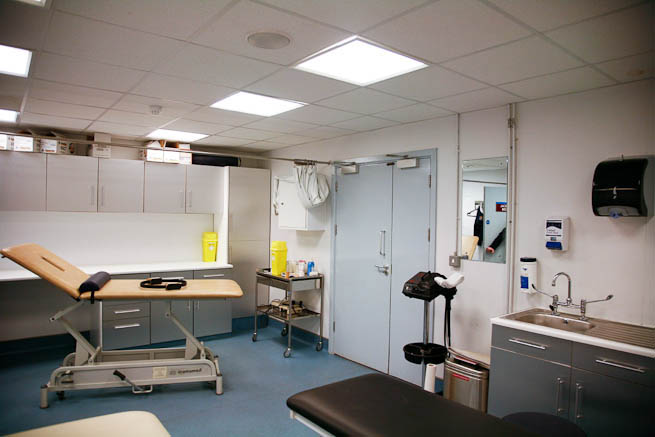 Medical room used by sport club.