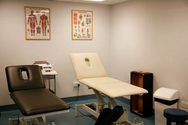 Medical room used by sport club.