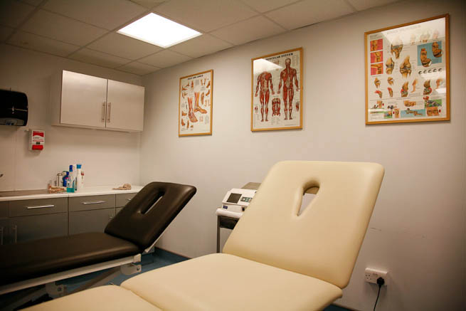 Medical room used by sport club.