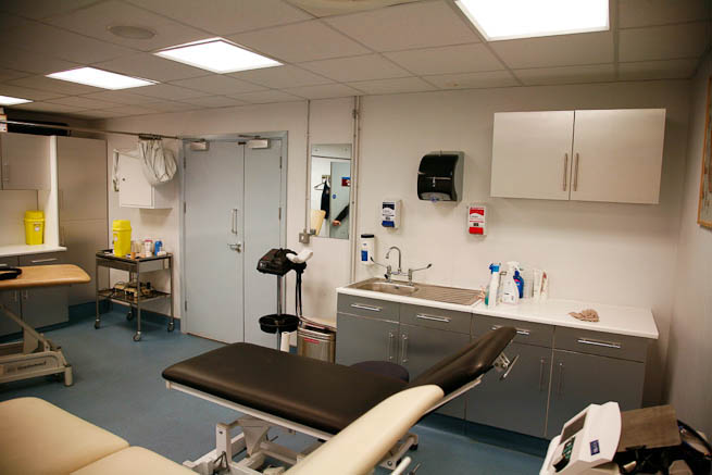 Medical room used by sport club.
