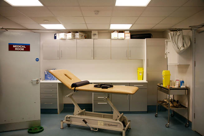 Medical room used by sport club.