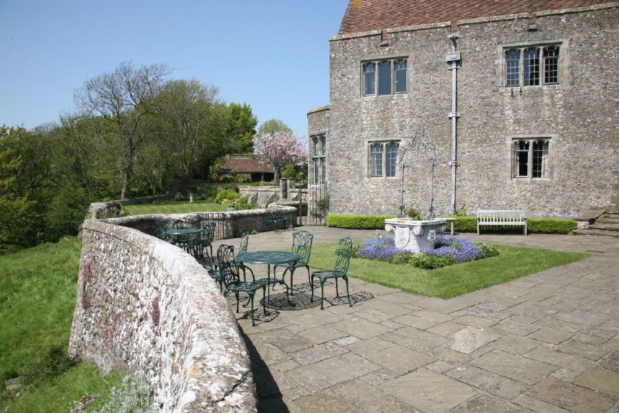 Stunning country house garden with views across the surrounding countryside