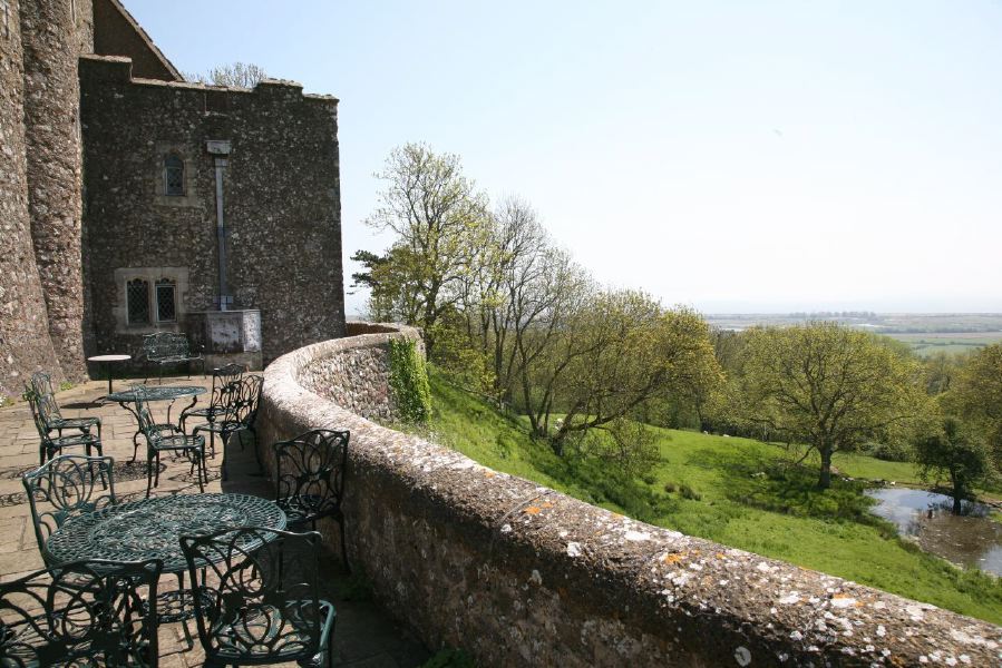 Stunning country house garden with views across the surrounding countryside
