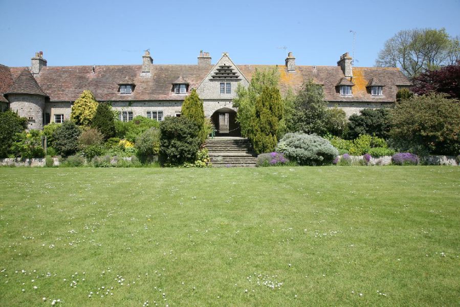 Stunning country house garden with views across the surrounding countryside