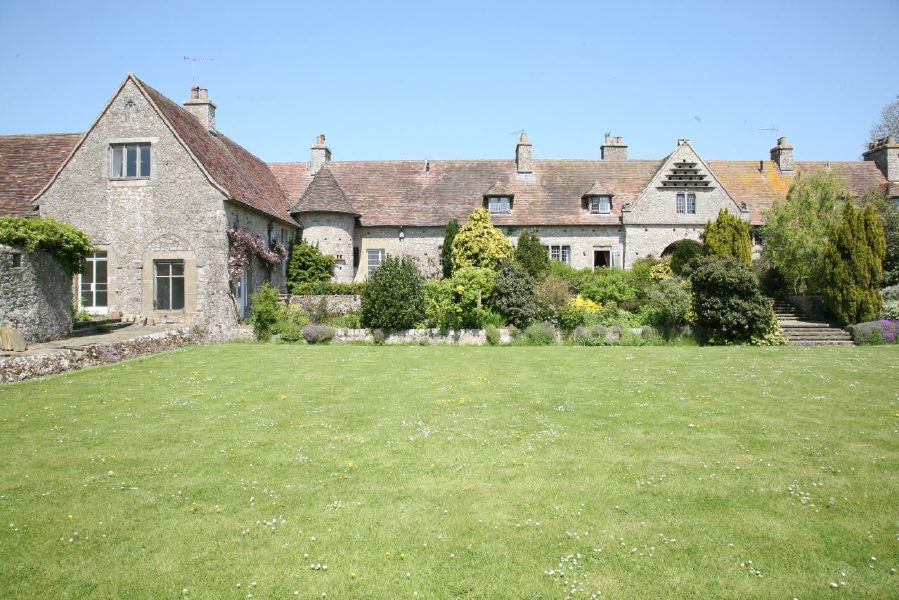 Stunning country house garden with views across the surrounding countryside