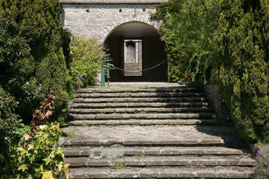 Stunning country house garden with views across the surrounding countryside