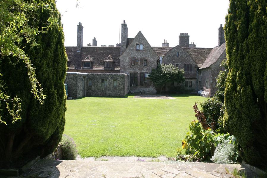 Stunning country house garden with views across the surrounding countryside