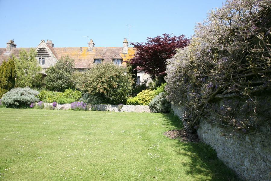 Stunning country house garden with views across the surrounding countryside