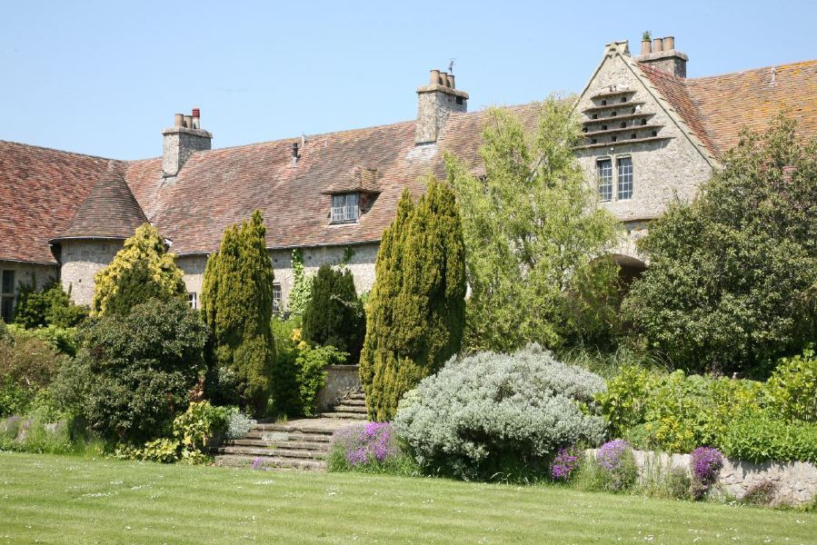 Stunning country house garden with views across the surrounding countryside