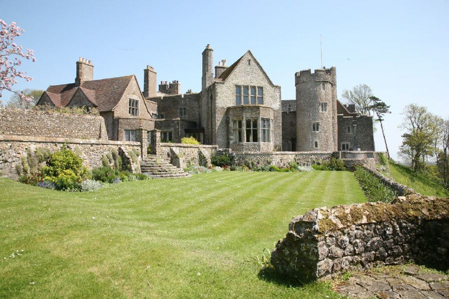 Stunning country house garden with views across the surrounding countryside
