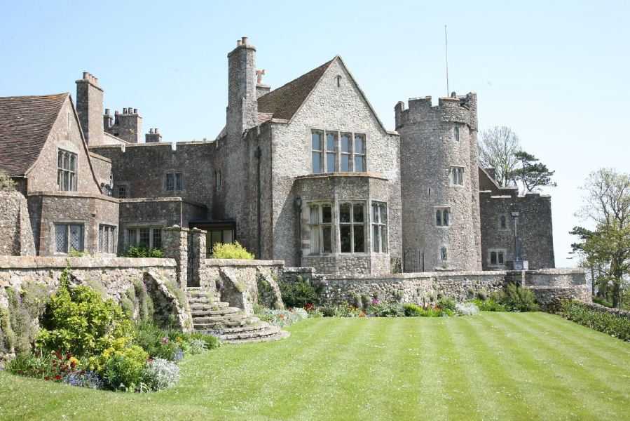 Stunning country house garden with views across the surrounding countryside