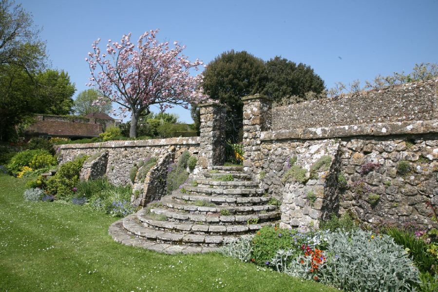 Stunning country house garden with views across the surrounding countryside