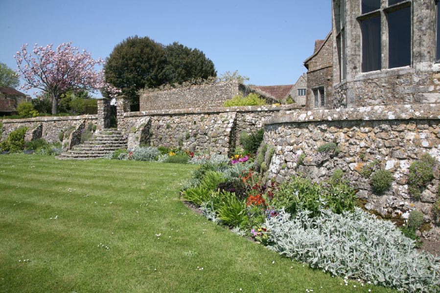 Stunning country house garden with views across the surrounding countryside